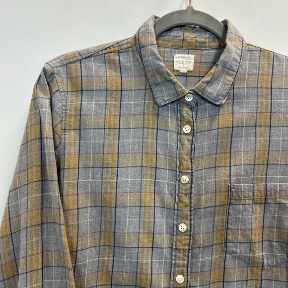 J.Crew Plaid Flannel Shirt Large - Picture 3 of 14